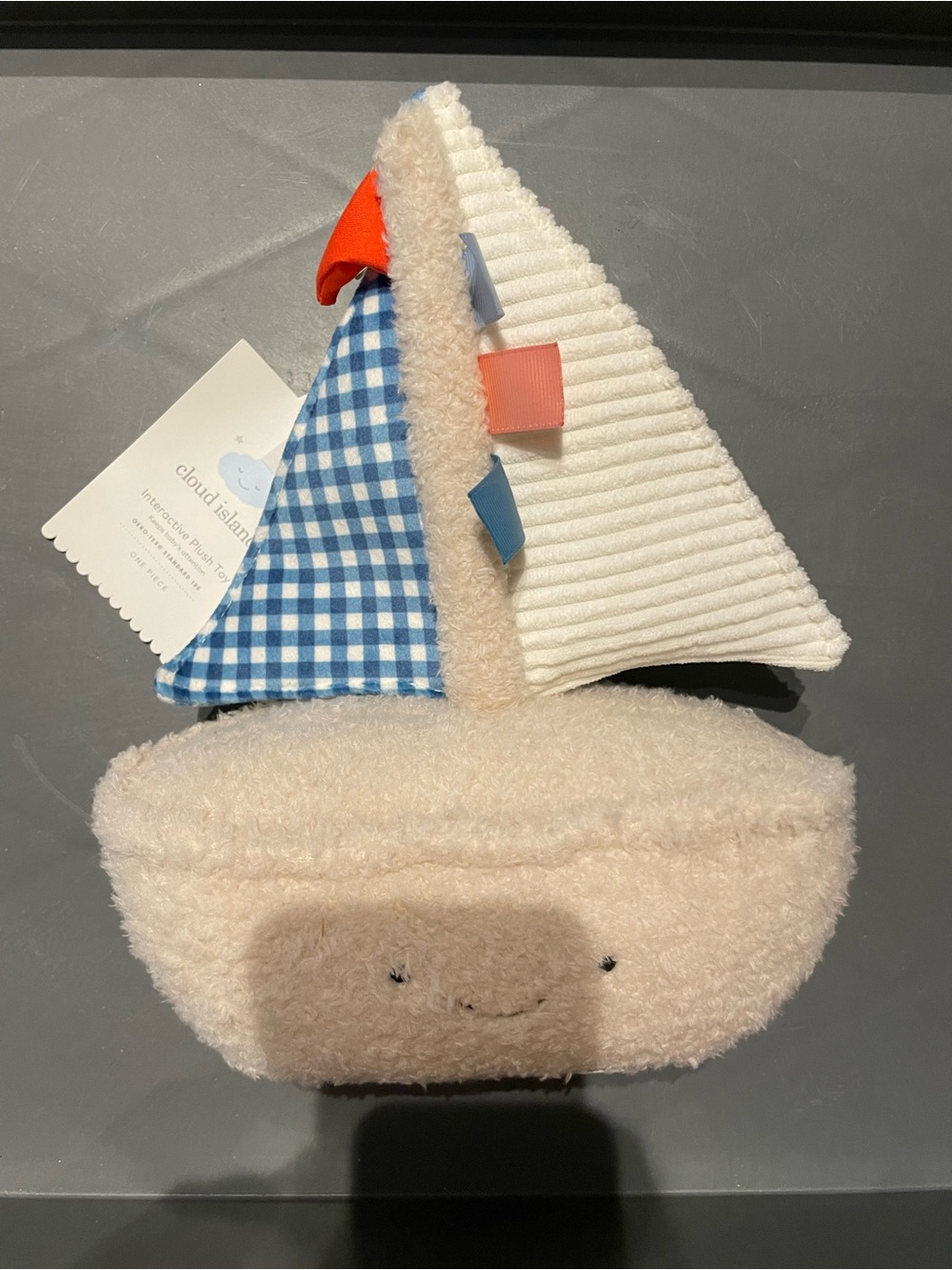 Cloud Island Plush Stuffed Animal Baby Learning Toy Sail Boat NWT